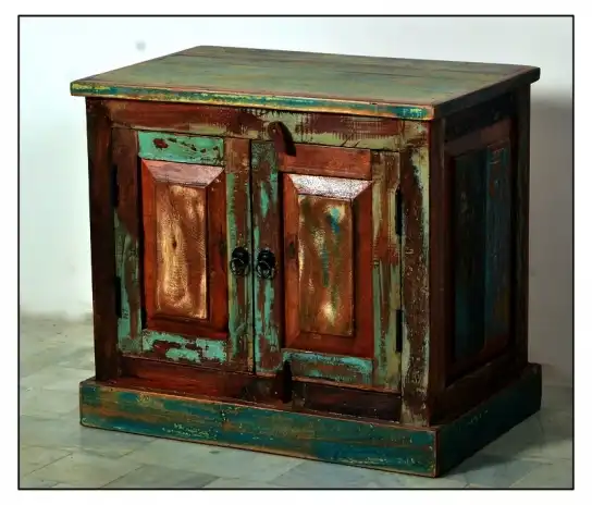 Reclaimed Wood Vintage Dresser with 2 Doors - popular handicrafts